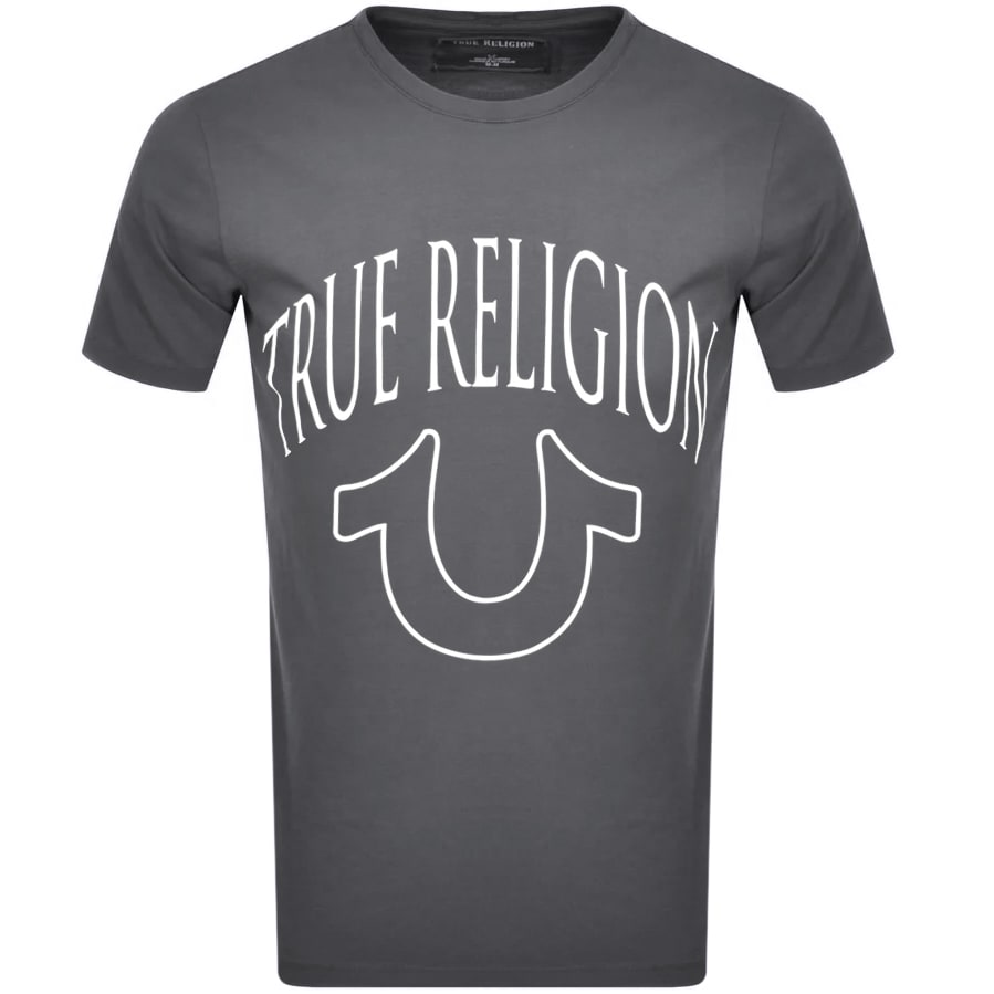Alternative Image for ProductTrue Religion Logo T Shirt Grey1